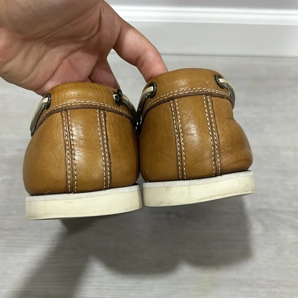 Coach men’s leather boat shoes
